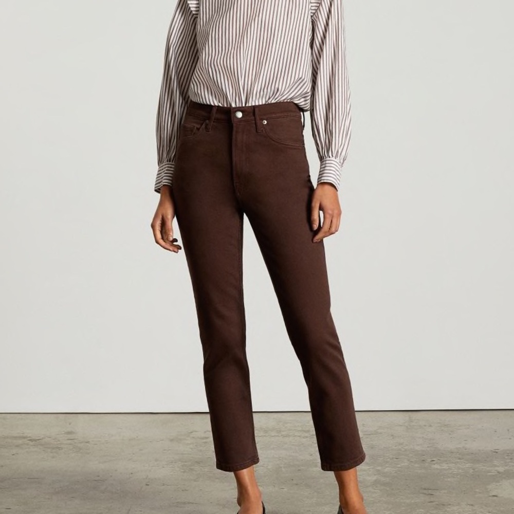 Everlane The Cheeky Chocolate Brown Straight Leg Jean